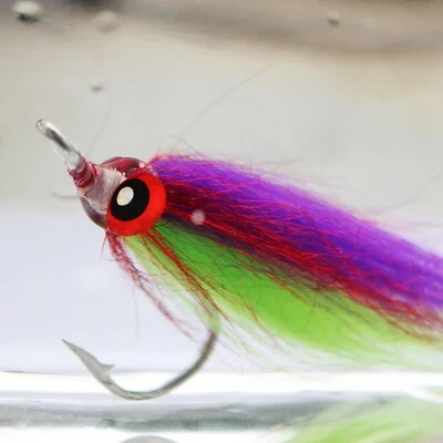 TIGOFLY 12 pcs 2/0 Wounded Minnow Fry Salmon Trout Sea Bass Steelhead Fly Fishing Flies