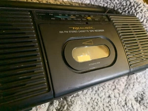 Realistic AM/FM Black Cassette Tape Recorder #: 14-767 Made for Radio Shack - Picture 1 of 11