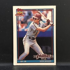 1991 Topps Cracker Jack (Series Two) #5 Von Hayes Philadelphia Phillies