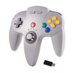 Controlador inalámbrico 2.4 G para N64 Nintendo 64 Switch PC Mac Gamepad Joystick EE. UU. - Imagen 1 de 14