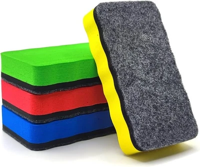 ‎AUTOAU 4x Whiteboard Schwamm Magnetisch White-Board Eraser Trockener Radiergummi