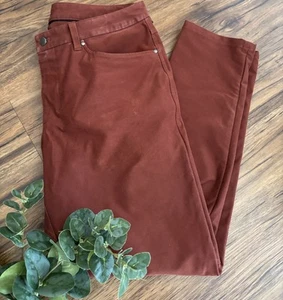 Lululemon Utilitech Pants Mens 34 Rust Red 5 Pocket Canvas Trousers - Picture 1 of 7