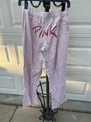 Pantalones pij a rayas rosa y blanco Y2K rosa de Victoria Secret Foto 1 de 3