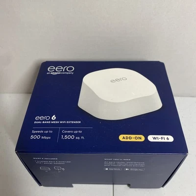 eero 6 Dual-Band Mesh Extender Wi-Fi Speed Up To 500 Mbps Covers To 1500 Sq ft. - Image 1 of 4