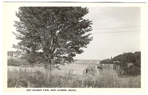 New Harbor, ME RPPC Harbor View - Lorimer E. Brackett #460 - Picture 1 of 2
