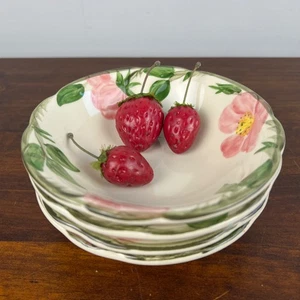 Vintage Franciscan Desert Rose 5-3/4” Berry Fruit Dessert Bowls SET OF 4 - Picture 1 of 11