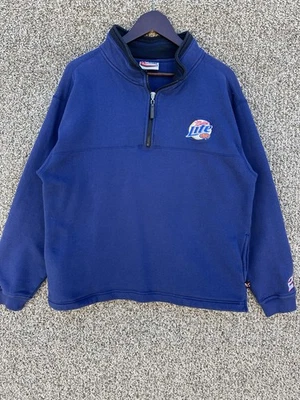 Pulôver moletom vintage Chase autêntico #2 Miller Lite Rusty Wallace 1/4 zíper LG - Imagem 1 de 4