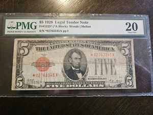 1928 $5 Dollar Bill - Picture 1 of 2