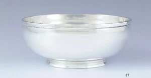 Precioso cuenco de 5" martillado a mano de plata esterlina Erickson - Imagen 1 de 5