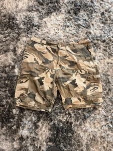 Wrangler Mens Relaxed Fit Cargo Shorts w/ Stretch Beige Khaki Camo 42 - Picture 1 of 7