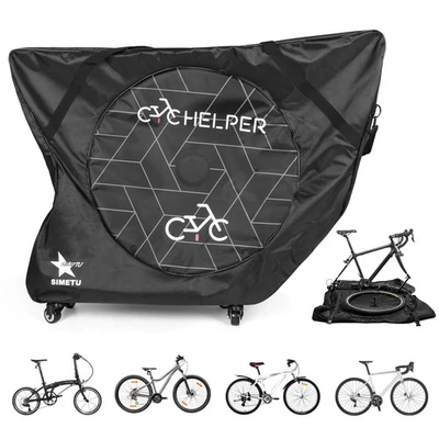 Bolsa de almacenamiento de bicicletas con ruedas Bolsa de transporte de almacenamiento de bicicletas para bicicletas de carretera y TT Foto 1 de 4