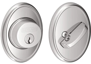 Schlage B60N WKF 625 Einzylinder Grade 1 Deadbolt - Chrom OHNE SCHLÜSSEL - Bild 1 von 8