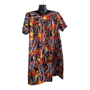 Vintage 1970s polyester DOPAMINE dress - Picture 1 of 8