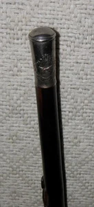 Antique Zambia Police Force Walking Stick / Drill Cane Silver Top Carved Snake - Picture 1 of 12