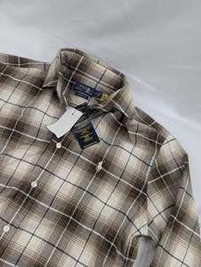 Polo Ralph Lauren uomo taglia S vestibilità classica plaid leggera flanella multicolore nuova con etichetta - Foto 1 di 7