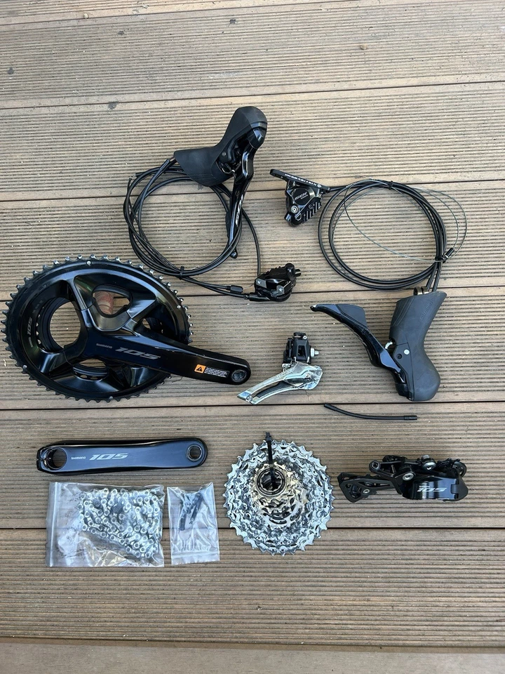 Shimano 105 12 speed R7100 Mechanical disc Groupset hydraulic 22  - Image 1 of 4