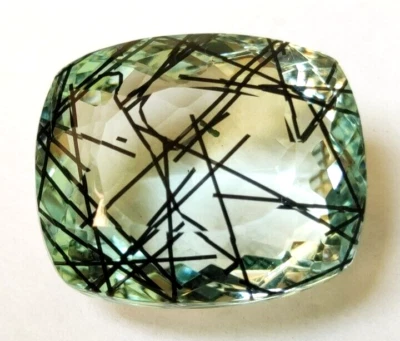 AAA+ 79.30 Ct. Large Rutilated Quartz Cushion Cut Loose Gemstone @Birthday Gift - Image 1 of 4