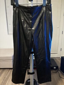 Laundry by Shelli Segal Damen Gr. XL schwarz Kunstleder gerades Bein Hose - Bild 1 von 4