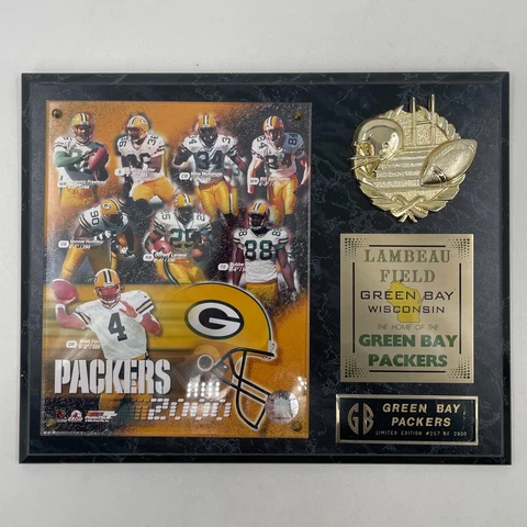 Green Bay Packers Football Limited Edition Plaque 257 of 2000 Favre Team Picture Cover