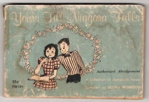 YOURS TILL NIAGARA FALLS ~ 1959 Autograph Verses Book - Picture 1 of 2