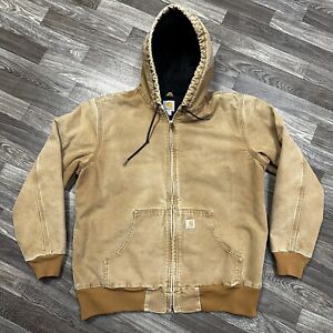 Carhartt Quilt Lined Canvas Jacket; Youth Large (10-12); Full Zip; Detroit Coat