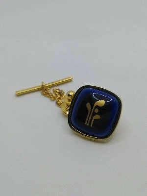 Broche de gravata de cerâmica prata esterlina ROYALCOPENHAGEN GEORG JENSEN ouro golfe  - Imagem 1 de 4