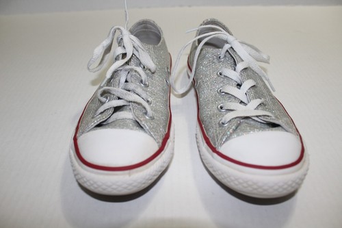 Converse All Star Glitter lops bassi argento taglia 3 ragazze
