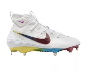 Nike Alpha Huarache NXT Baseball Cleats Men’s Size 7.5/Women 9 White/Rainbow - Picture 1 of 6