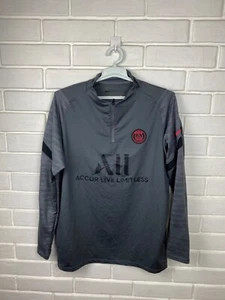 Nike PSG Men’s Soccer Football Longsleeve Gray Size XL - Picture 1 of 12