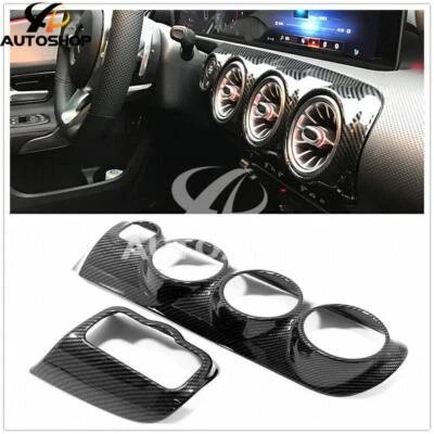 For Mercedes-Benz A Class W177 2019-2022 Carbon Fiber Look Air Vent Outlet Cover - Image 1 of 4