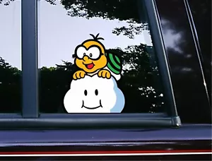 Calcomanía de vinilo Lakitu Cloud Peeker Peeking Window Super Mario Koopa juego pegatinas - Imagen 1 de 4