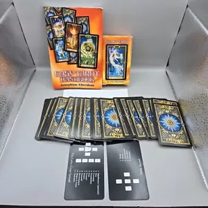 2004 Gilded Tarot 78-Card Deck, Easy Tarot Handbook, Celtic Cross Layout Mat - Picture 1 of 7