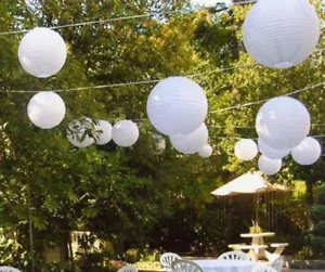 40x 14''/35cm white paper lanterns engagement wedding birthday party venue decor - Picture 1 of 3