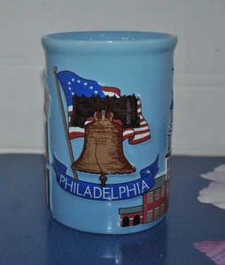 VTG NEW 3D Mug Philadelphia Pennsylvania Liberty Bell American flag Independence - Picture 1 of 5