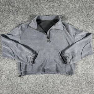 Lululemon Softstreme schwarz angeraut halber Reißverschluss Cropped Pullover Damen 4 Athleisure - Bild 1 von 9