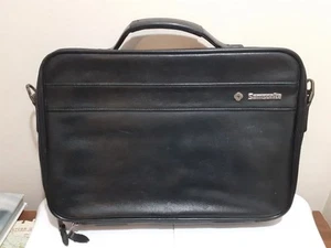 Samsonite Black Executive Work Soft Compact Briefcase Work Travel Laptop Bag - Afbeelding 1 van 13
