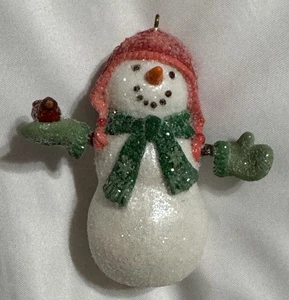 Hallmark Keepsake Christmas Ornament Welcome Friends 2007 Snowman With Bird - Picture 1 of 6