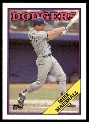 1988 Topps Mike Marshall Los Angeles Dodgers #249 - Image 1 of 2