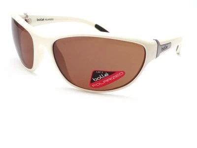 Bolle Mist Polarized Sunglasses Shiny White with A14 Amber Brown Lenses 11185 - Image 1 of 4