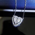 925 Silver Filled Necklace Pendant Fashion Women Cubic Zircon Party Jewelry