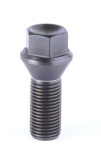 14x1.5 Titanium Lug Bolts 28mm Shank 20 pieces BLACK 6AL4V Aerospace Grade - Picture 1 of 1