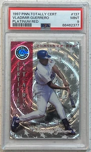 1997 Pinnacle Totally Certified Platinum Red Vladimir Guerrero #137 PSA 9 MINT - Picture 1 of 2