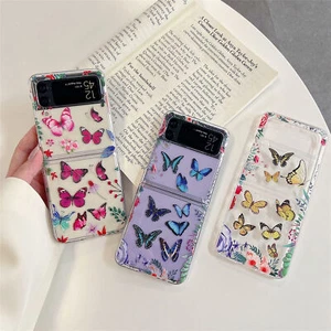 Shockproof Case For Samsung Galaxy Z Flip4 Butterflies PC Clear Hard Case Cover - Picture 1 of 15