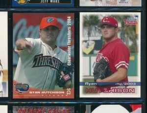 Lot (2) Ryan Hutchison 2003 2004 Grandstand #25 Phillies Thresher (CD39) SWSW6  