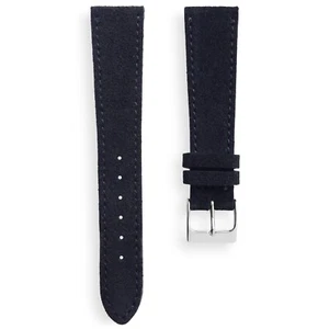 Reloj de cuero de becerro alemán gamuza negra de 20 mm correa con punta a juego - Imagen 1 de 4