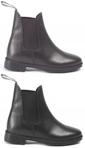 Brogini Pavia Piccino Kids Short Leather Riding Jodhpur Boots Brown/Black 9-2.5 - Picture 1 of 5