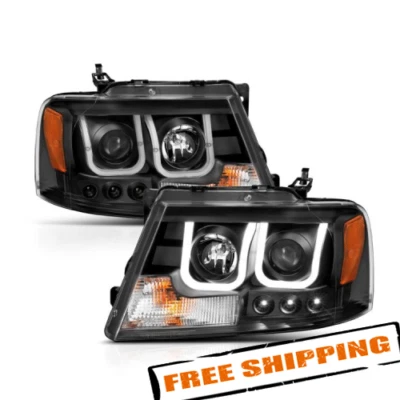 Faros proyectores barra en U transparentes/negros Anzo 111288 para Ford F-150 2004-2008 Foto 1 de 4