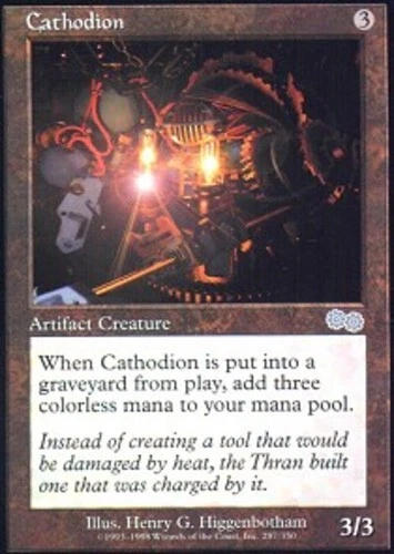 Cathodion ~ Heavily Played Urza's Saga MTG Magic UltimateMTG Artifact Card - Image 1 of 1