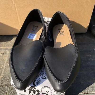 Brash Women's Pointed Toe Flat Shoes Black Faux Leather 9.5 NWT - Image 1 of 4