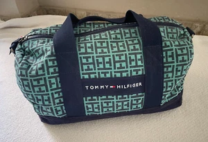 Tommy Hilfiger Vintage Satchel Tote Classic Signature Print Bag Handles READ - Picture 1 of 10